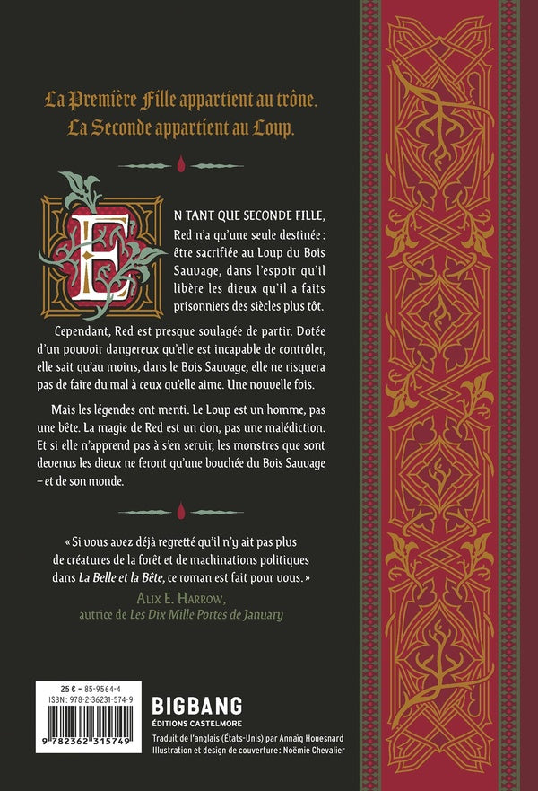 Back cover of Wilderwood Tome 1 : For the Wolf