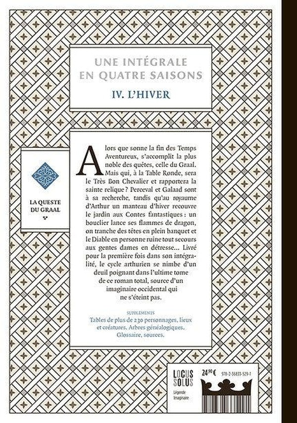 Back cover of Arthur, cycle intégral Tome 4 : L'hiver : La queste du Graal