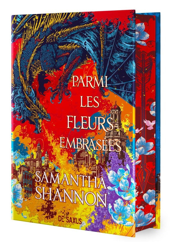Front cover of Parmi les fleurs embrasées (Édition collector jaspée)