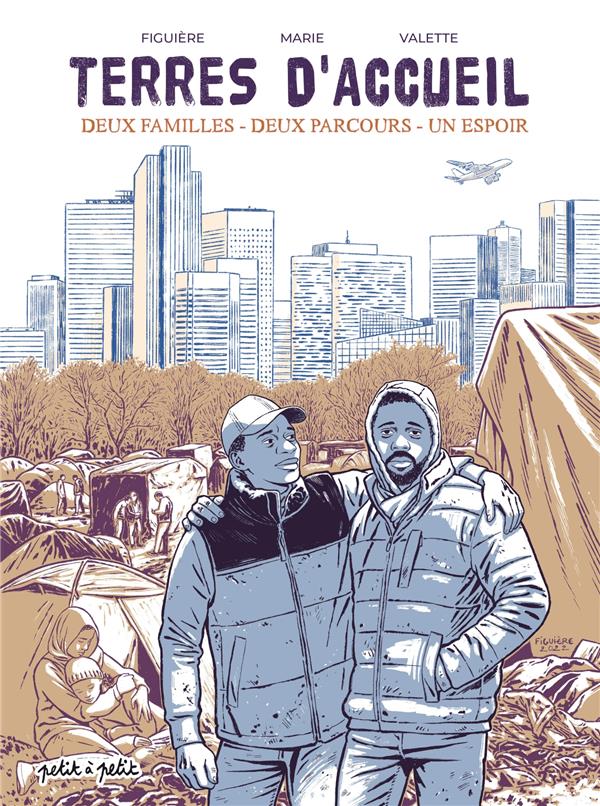 Front cover of Terres d'accueil : deux familles, deux parcours, un espoir