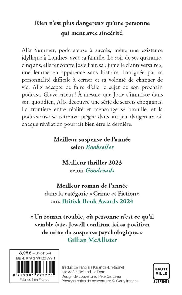 Back cover of Rien n'est vrai