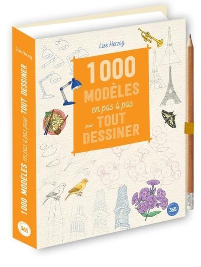 Front cover of 1000 modèles en pas à pas pour tout dessiner