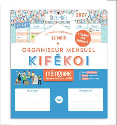 Front cover of Mémoniak : Organiseur mensuel kifékoi : De septembre à décembre (édition 2026/2027)