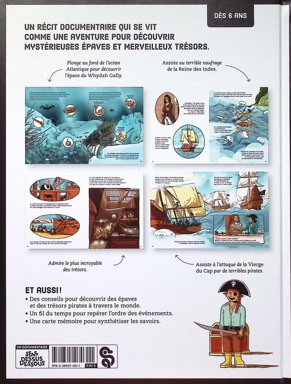 Back cover of Ma première série documentaire : Trésors et épaves pirates