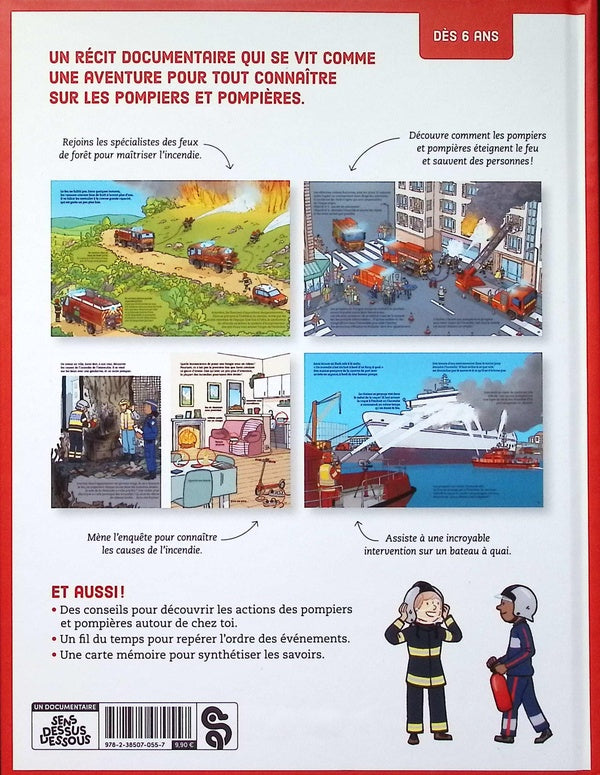 Back cover of Ma première série documentaire : Pompiers et pompières : Mission feu