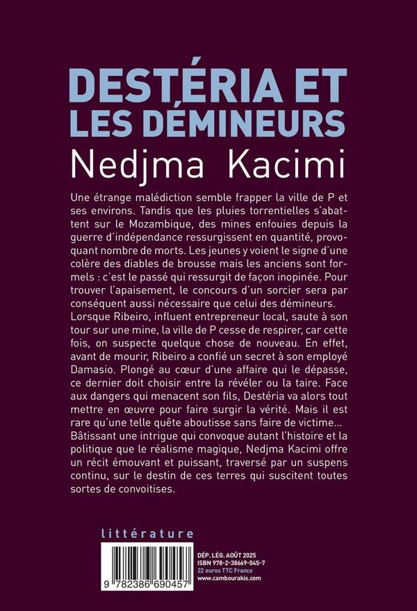 Back cover of Desteria et les démineurs