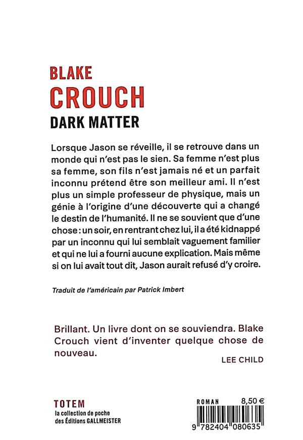 Back cover of Dark matter