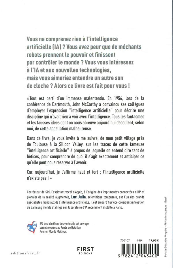 Back cover of L'intelligence artificielle n'existe pas (préface Jean-Louis Gassee)
