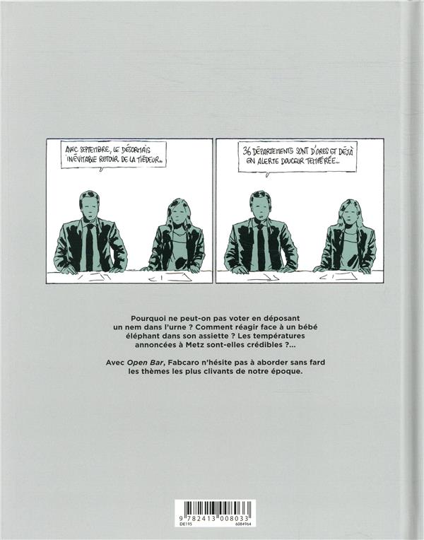 Back cover of Open bar Tome 1 : 1re tournée