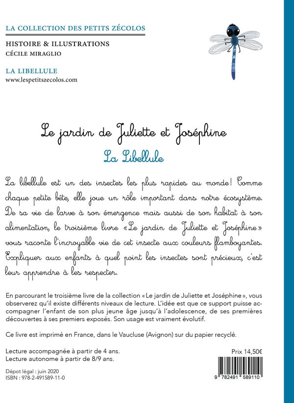 Back cover of Le jardin de Juliette et Joséphine ; la libellule