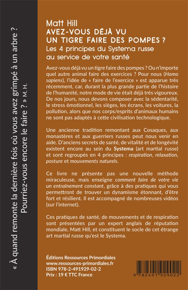 Back cover of Avez vous déjà vu un tigre faire des pompes ?