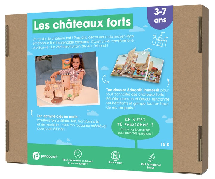Back cover of Les châteaux forts : Construis ton château fort imprenable et joue à le défendre !