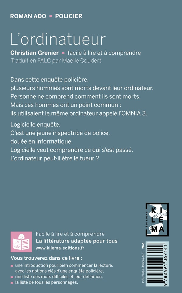 Back cover of L'ordinatueur : Traduction FALC