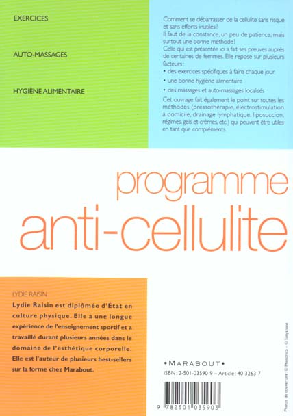 Back cover of Programme anti-cellulite