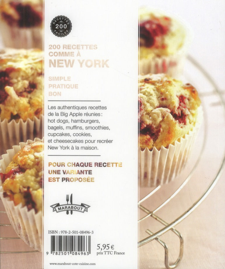 Back cover of 200 recettes comme à New York