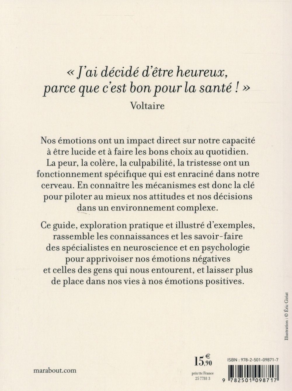 Back cover of Comment faire de nos émotions nos meilleures alliées