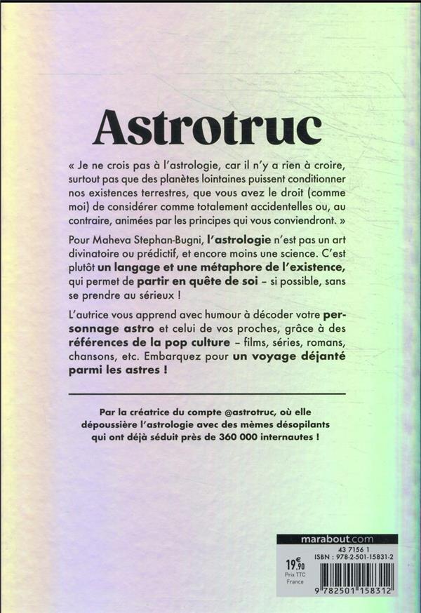 Back cover of Astrotruc : décryptez votre thème astral avec la pop culture !