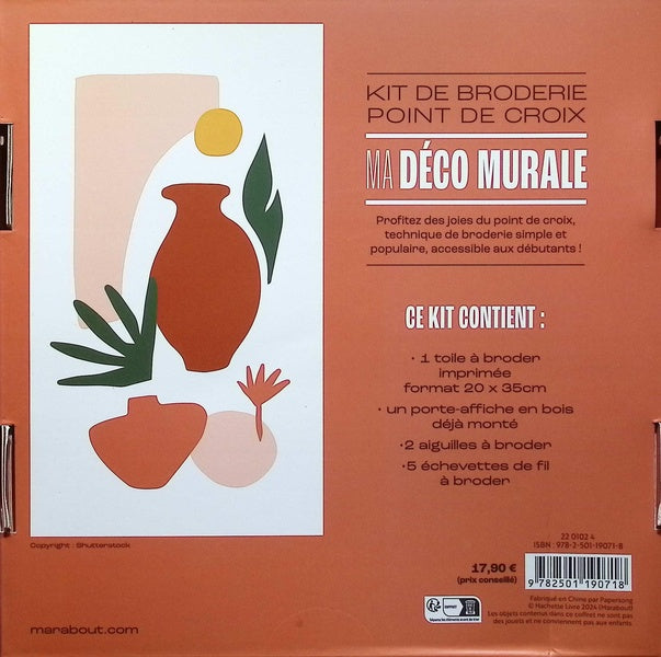 Back cover of Kit de broderie point de croix : Ma déco murale