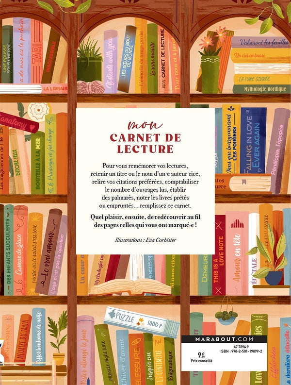 Back cover of Mon carnet de lecture (édition 2025)