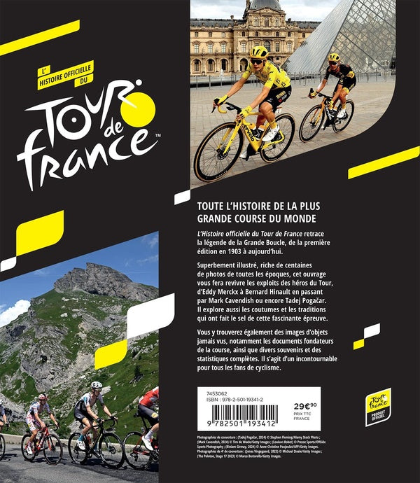 Back cover of L'histoire officielle du Tour de France (Édition augmentée)