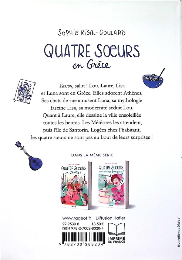 Back cover of Quatre soeurs en Grèce
