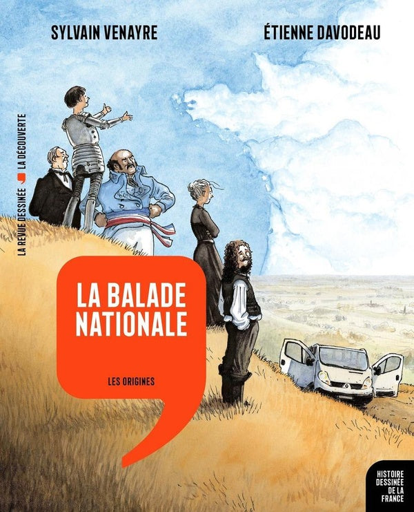 Front cover of Histoire dessinée de la France n.1 : la balade nationale : les origines (coédition La Revue Dessinée)