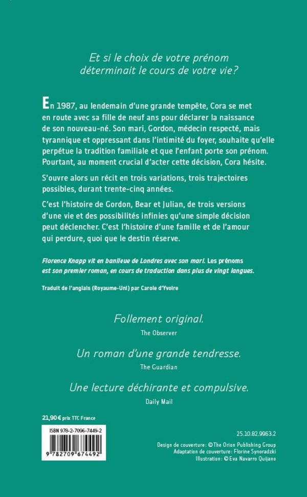Back cover of Les prénoms