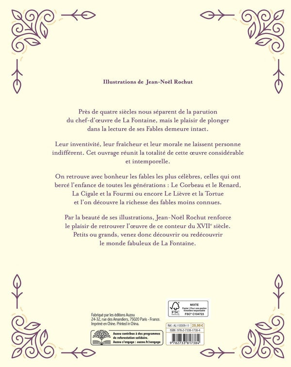 Back cover of Les fables de La Fontaine