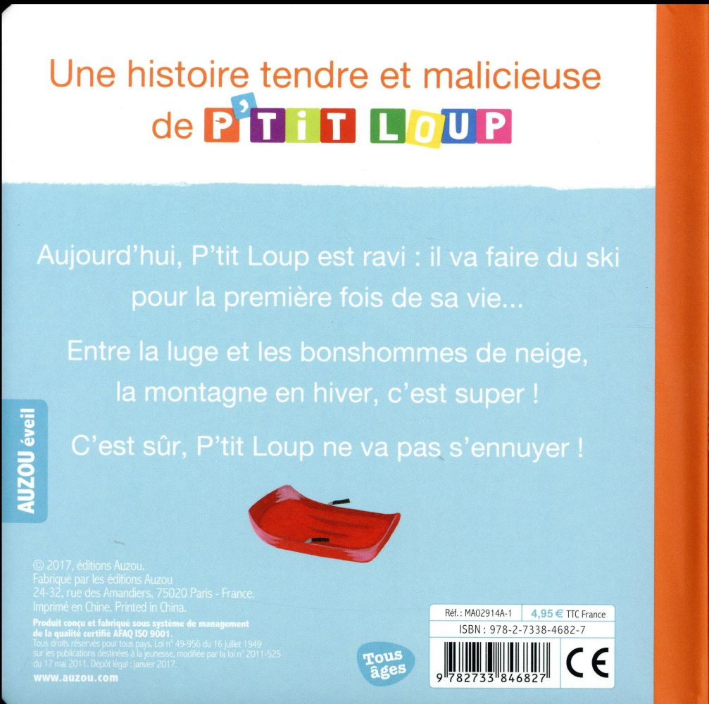 Back cover of P'tit Loup fait du ski