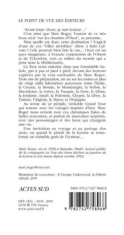 Back cover of Sur les chemins d'oxor