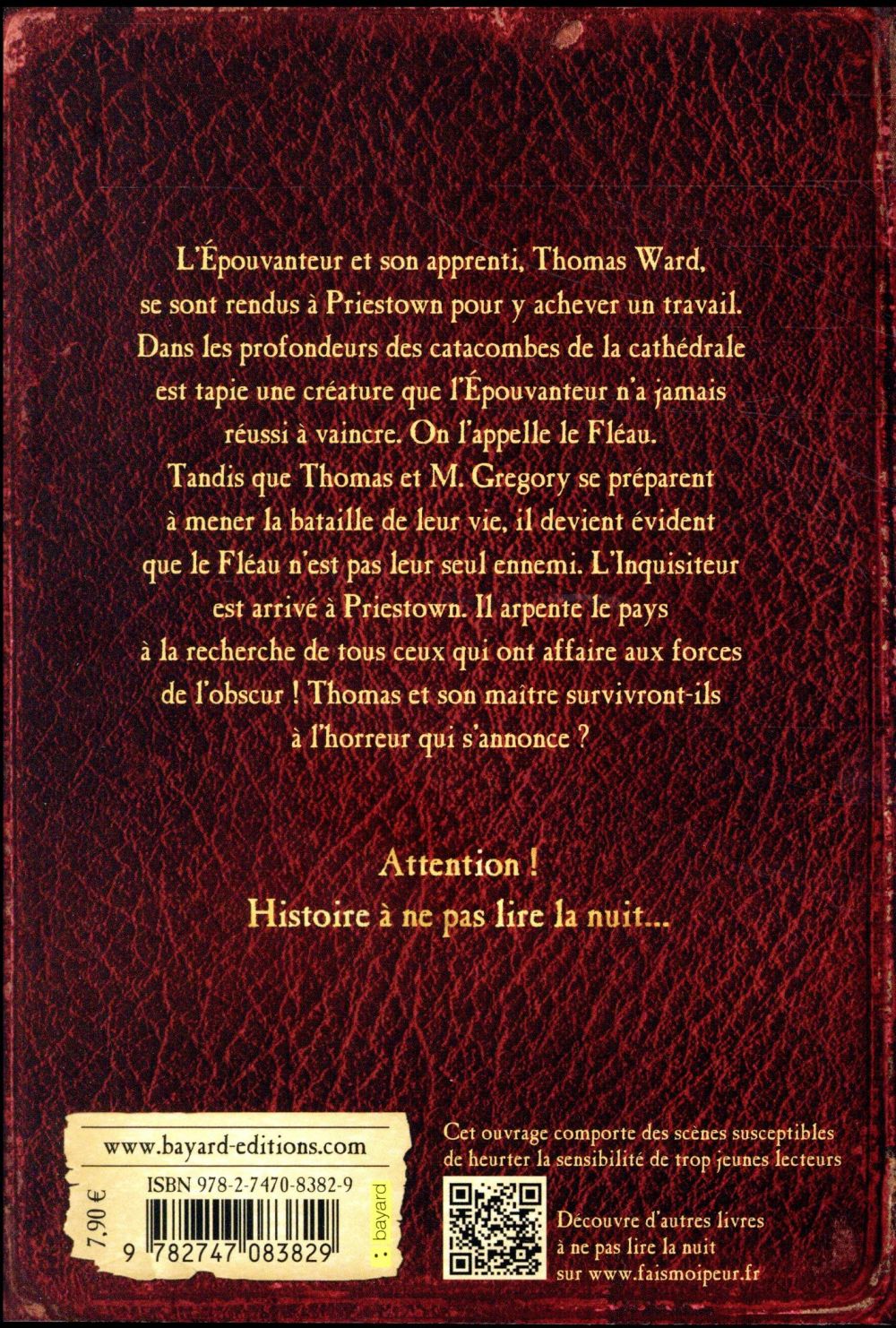 Back cover of L'épouvanteur Tome 2 : la malédiction de l'épouvanteur