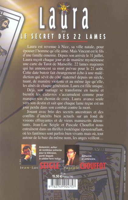 Back cover of Laura ou le secret des 22 lames