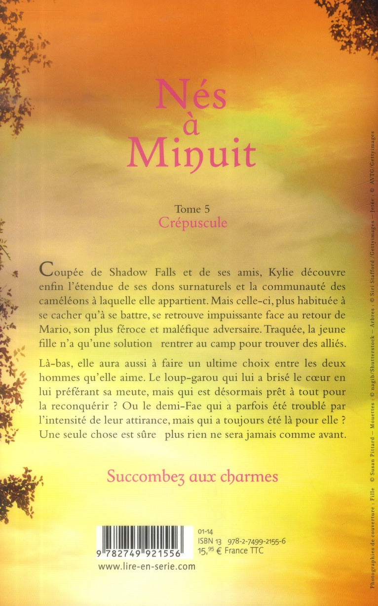 Back cover of Nés à minuit Tome 5 : crépuscule