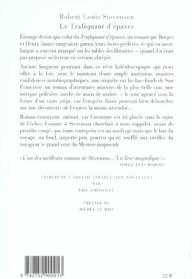Back cover of Le trafiquant d epaves