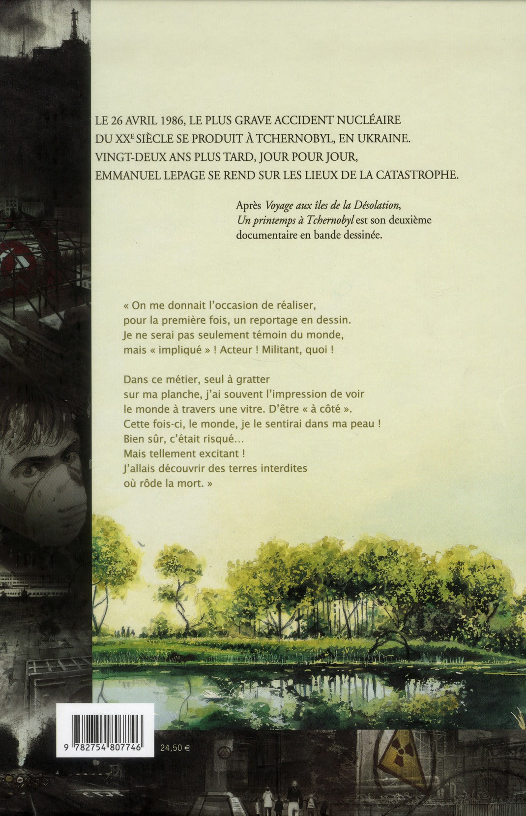 Back cover of Un printemps à Tchernobyl