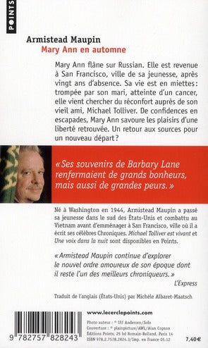Back cover of Chroniques de San Francisco Tome 8 : Mary Ann en automne