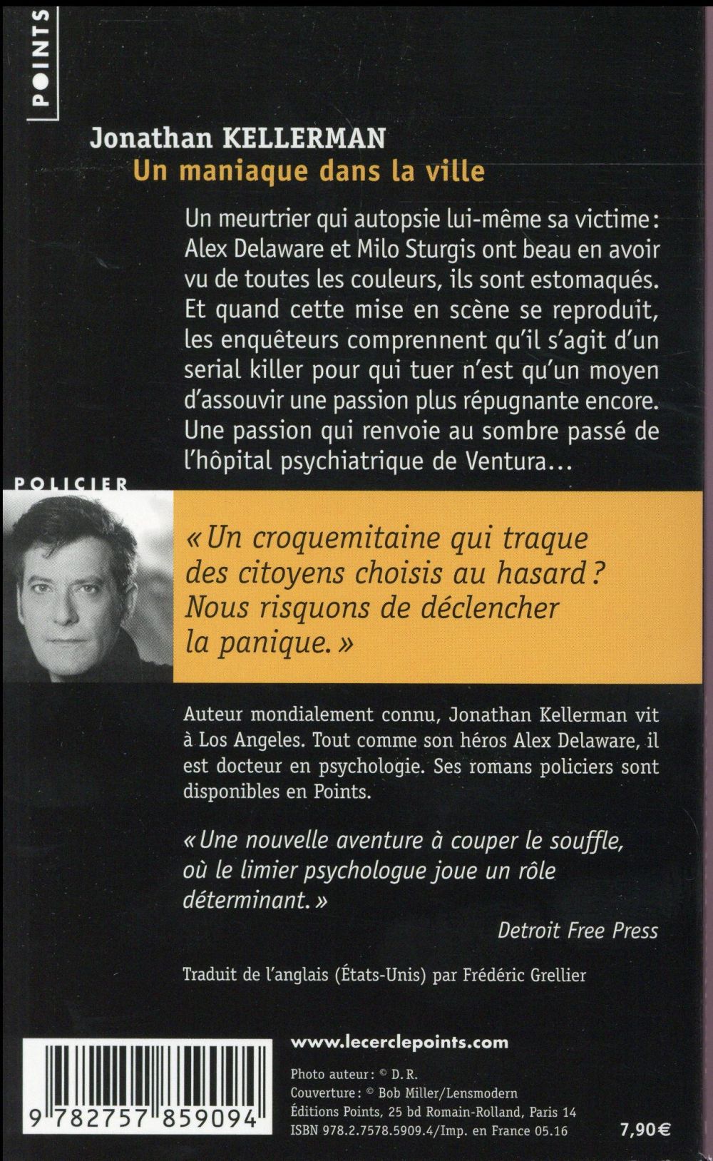 Back cover of Un maniaque dans la ville