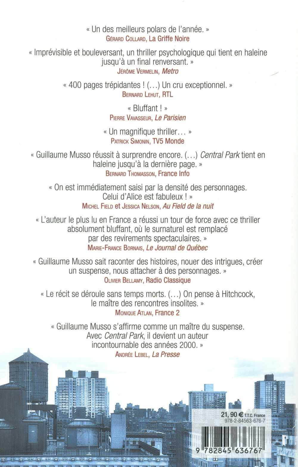 Back cover of Central Park