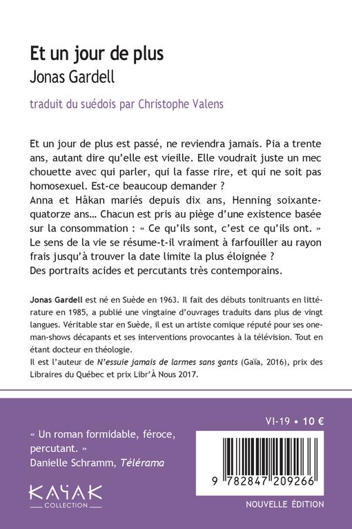 Back cover of Et un jour de plus
