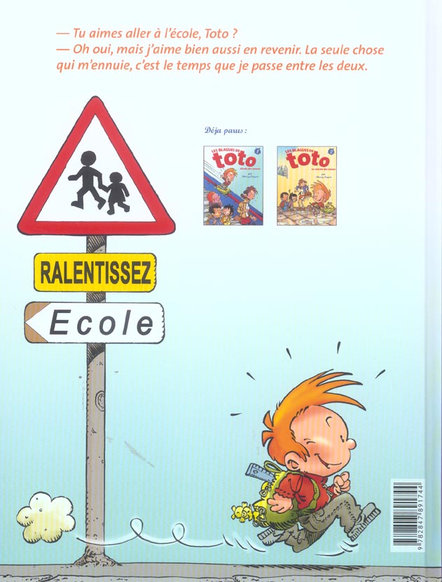 Back cover of Les blagues de Toto Tome 1 : l'école des vannes