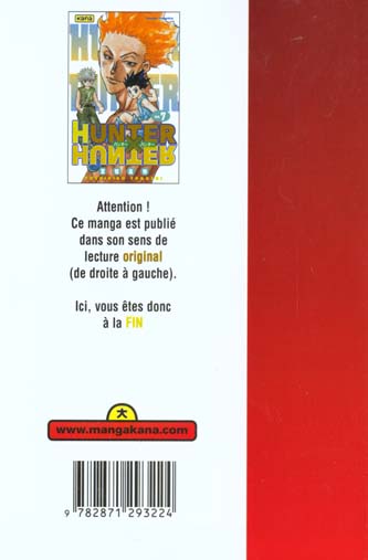 Back cover of Hunter X Hunter Tome 7