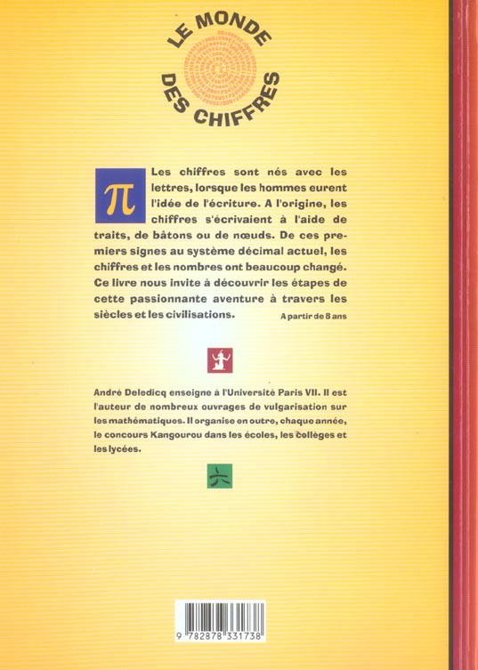 Back cover of Le Monde des chiffres