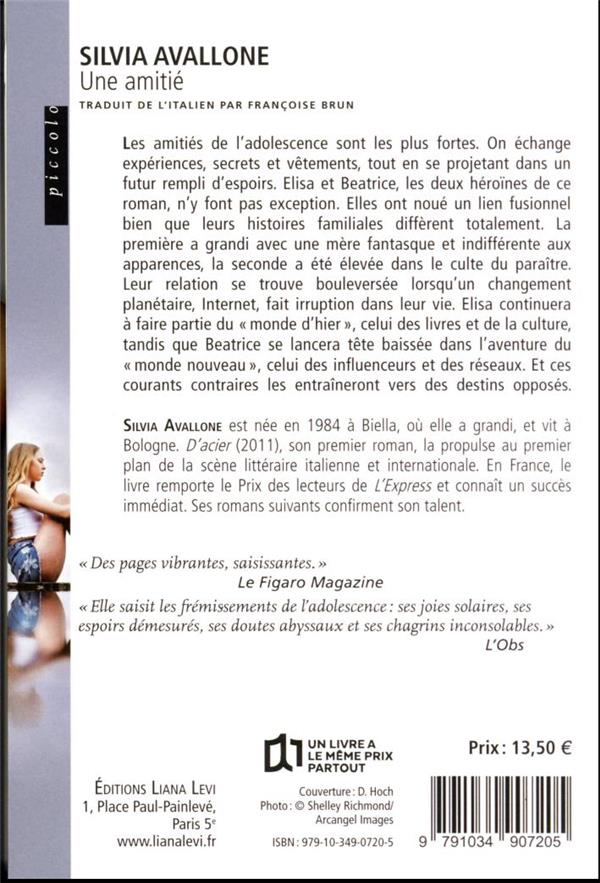 Back cover of Une amitié