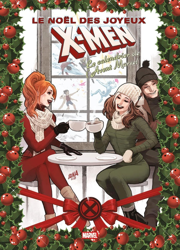 Front cover of Le noël des joyeux X-men : Le calendrier de l'avent marvel