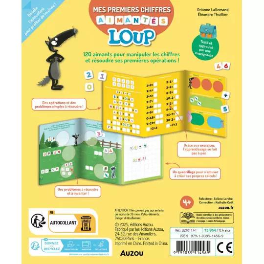 Back cover of Mes premiers chiffres aimantés Loup