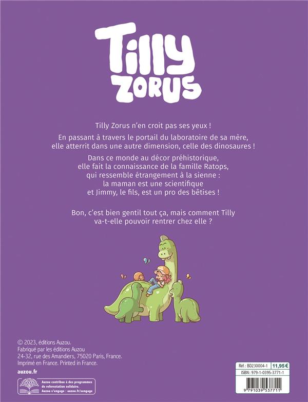 Back cover of Tilly Zorus Tome 3 : La dinomension