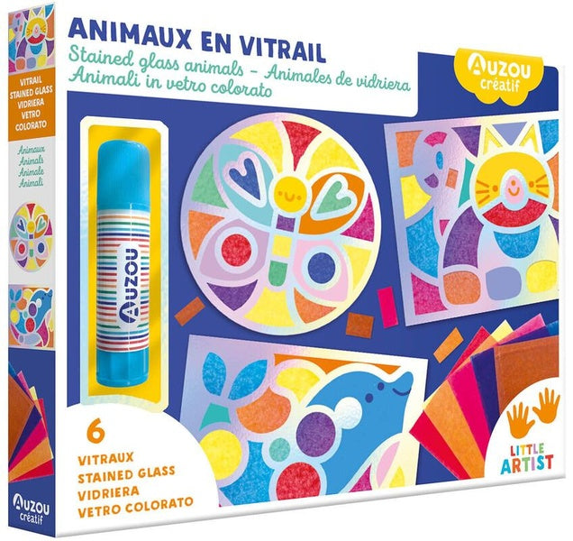 Front cover of Animaux en vitrail - 8 vitraux
