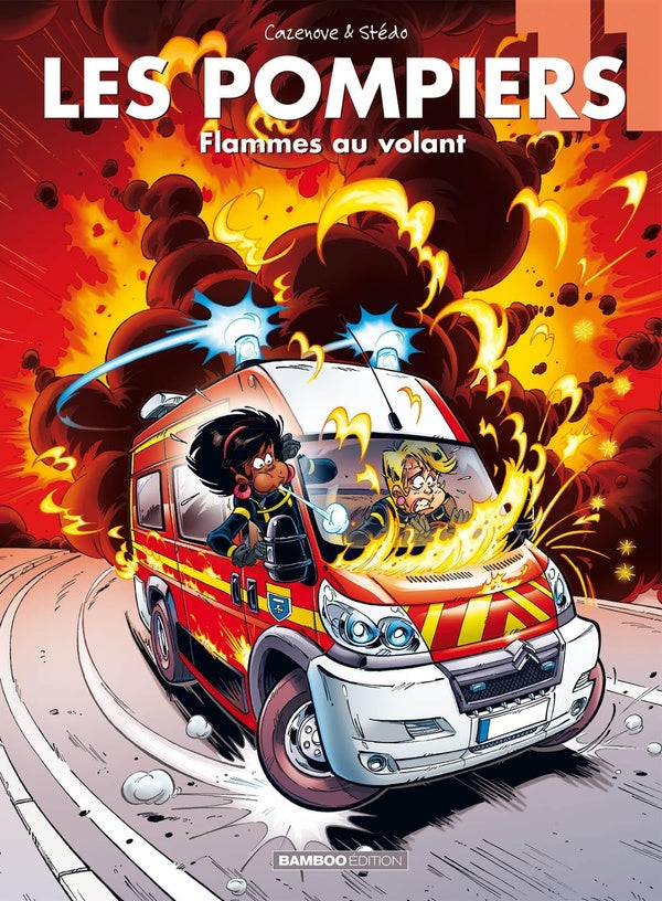 Front cover of Les pompiers Tome 11 : Flammes au volant