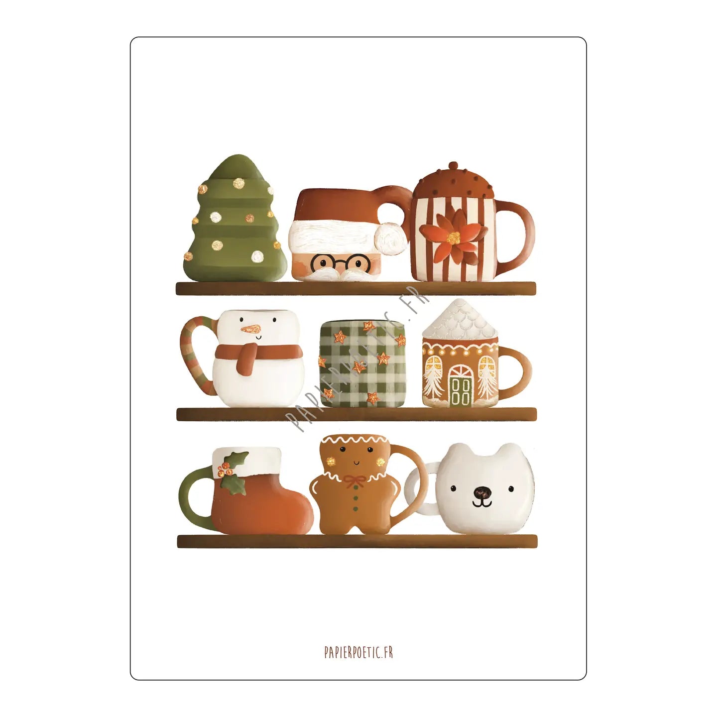 Carte « Étagère de mugs"