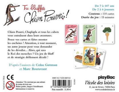 Back cover of Tu bluffes Chien Pourri
